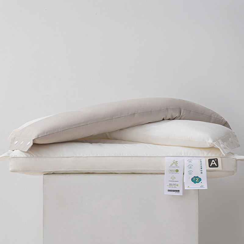 Neck Support Pillow Dual-Zone Adjustable Antibacterial with Washable Cover