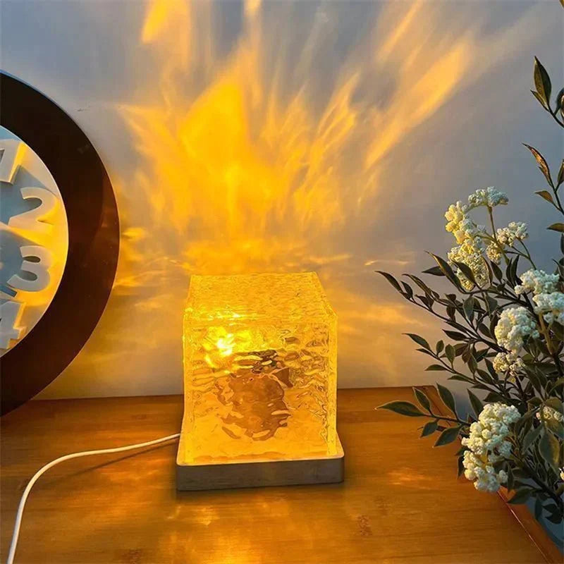 Night Light Lamp With Remote Control | 16 Colors, Water Ripple