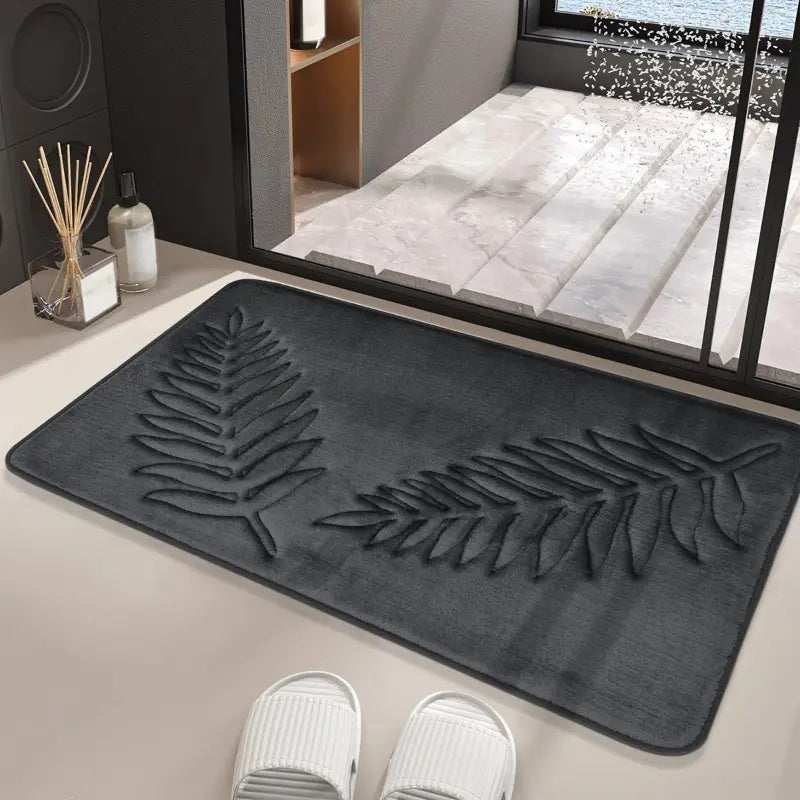 Non-Slip Bath Mat Set - Memory Foam & Velvet Surface