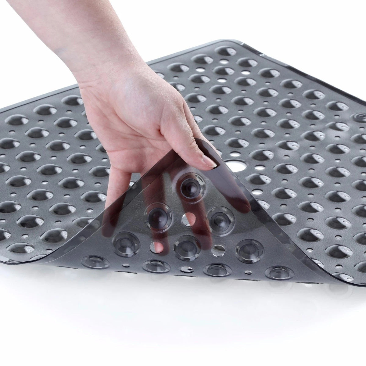 Non-Slip Bath Mat - Square PVC Design With Suction Cups