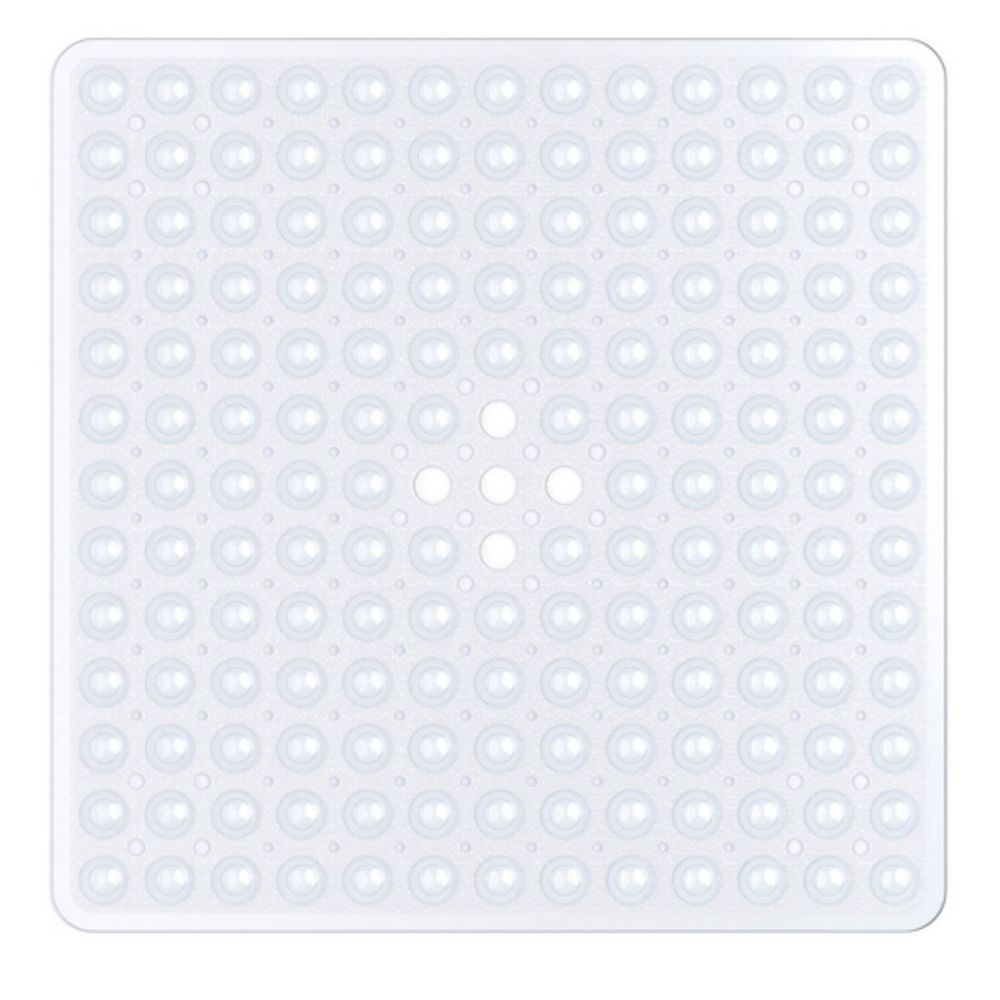 Non Slip Bath Mat Square | Suction Base, Drain Holes