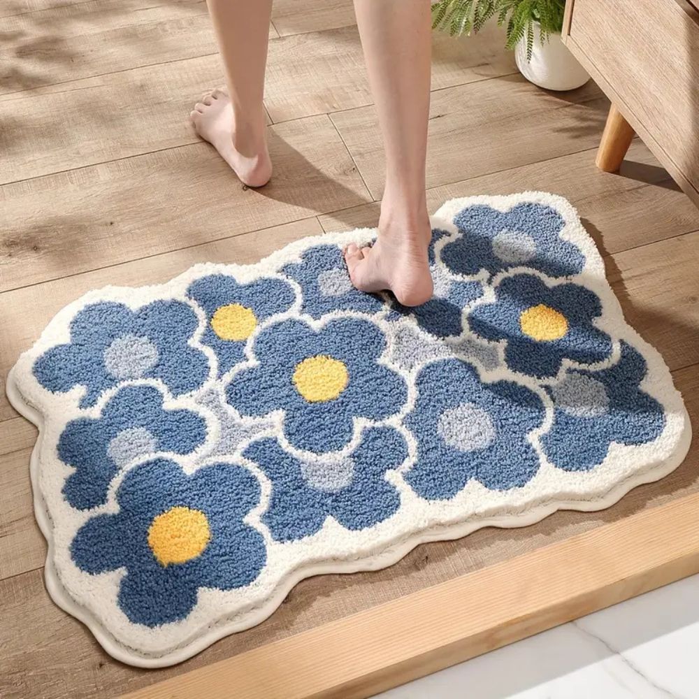 Non Slip Bath Mat - Ultra-Soft Microfiber, Quick Drying