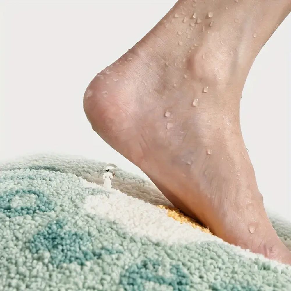 Non Slip Bath Mat - Ultra-Soft Microfiber, Quick Drying