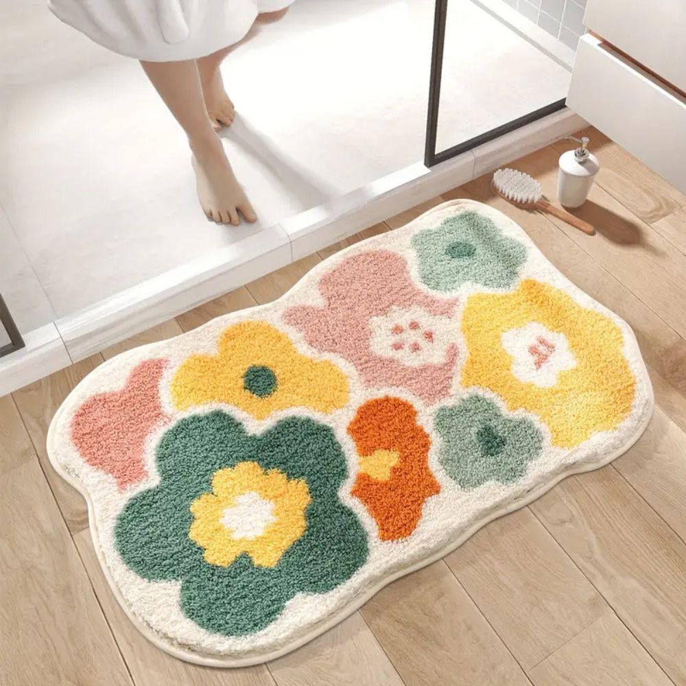 Non Slip Bath Mat - Ultra-Soft Microfiber, Quick Drying