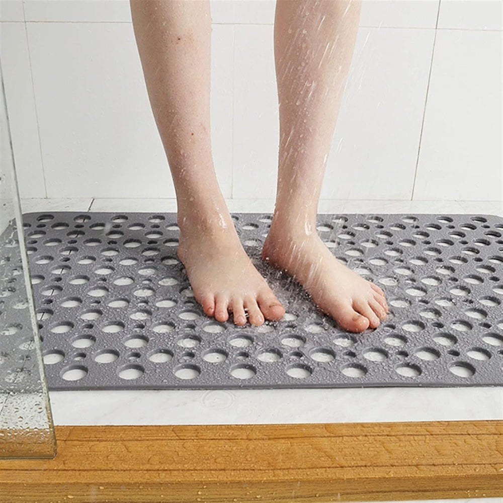 Non Slip Bathroom Mats | Drainage Holes, Suction Base