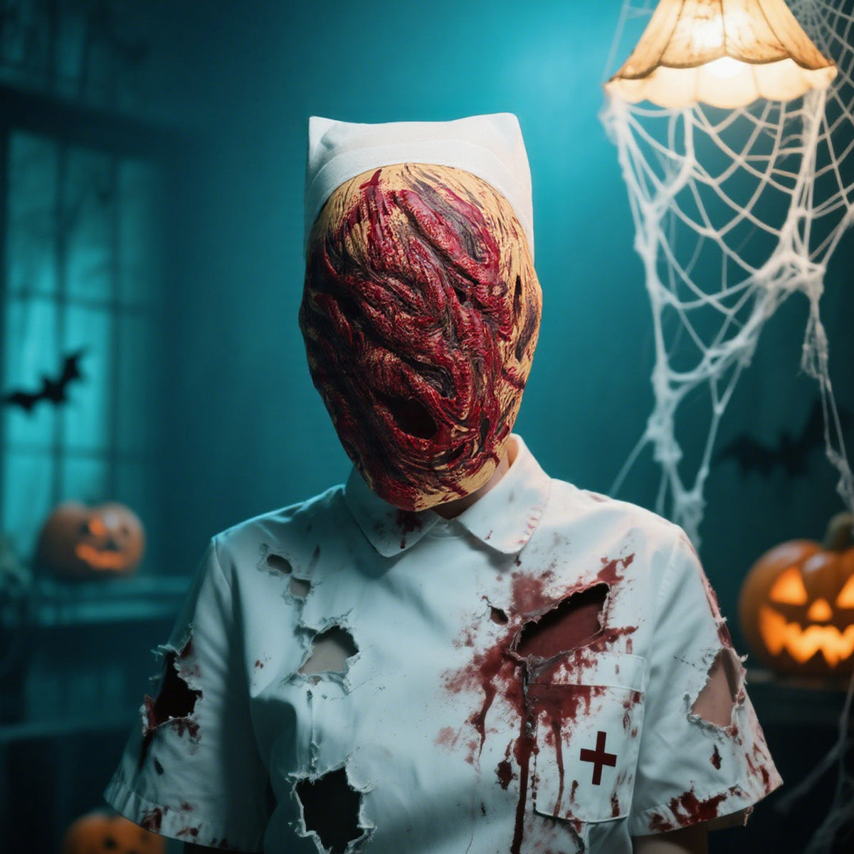 Nurse Cosplay Mask Halloween Costume | Full Face Design for Role Play & Parties | Lightweight and Comfortable Fit for All