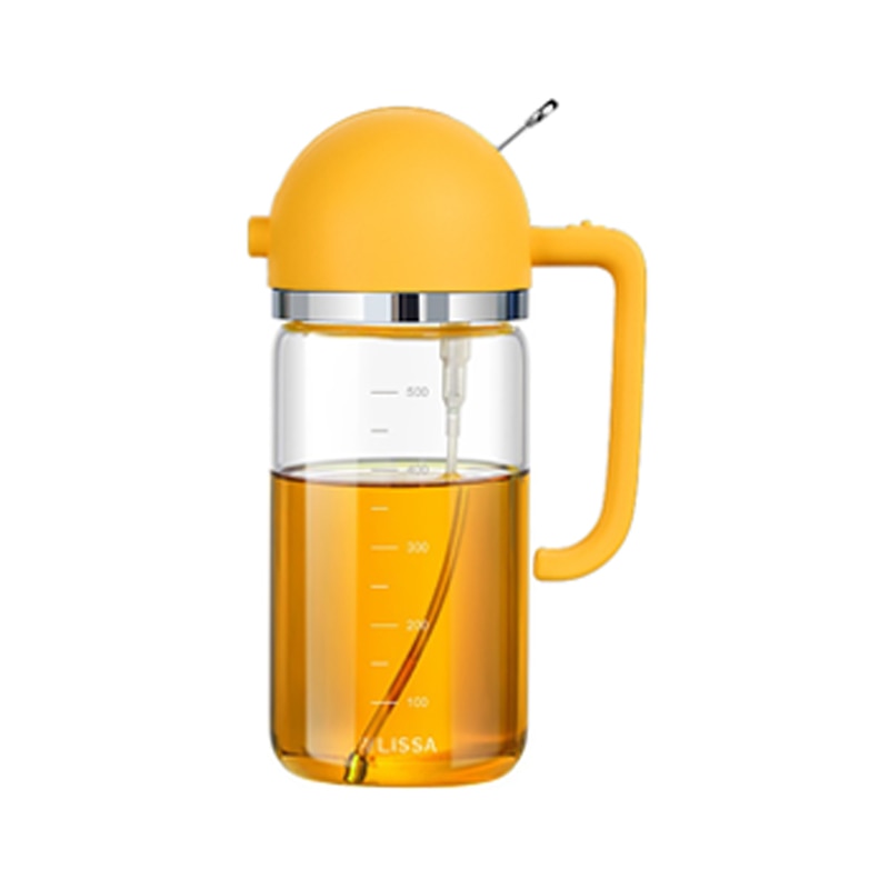 Oil Spray Dispenser Bottle Borosilicate Glass with One-Hand Trigger