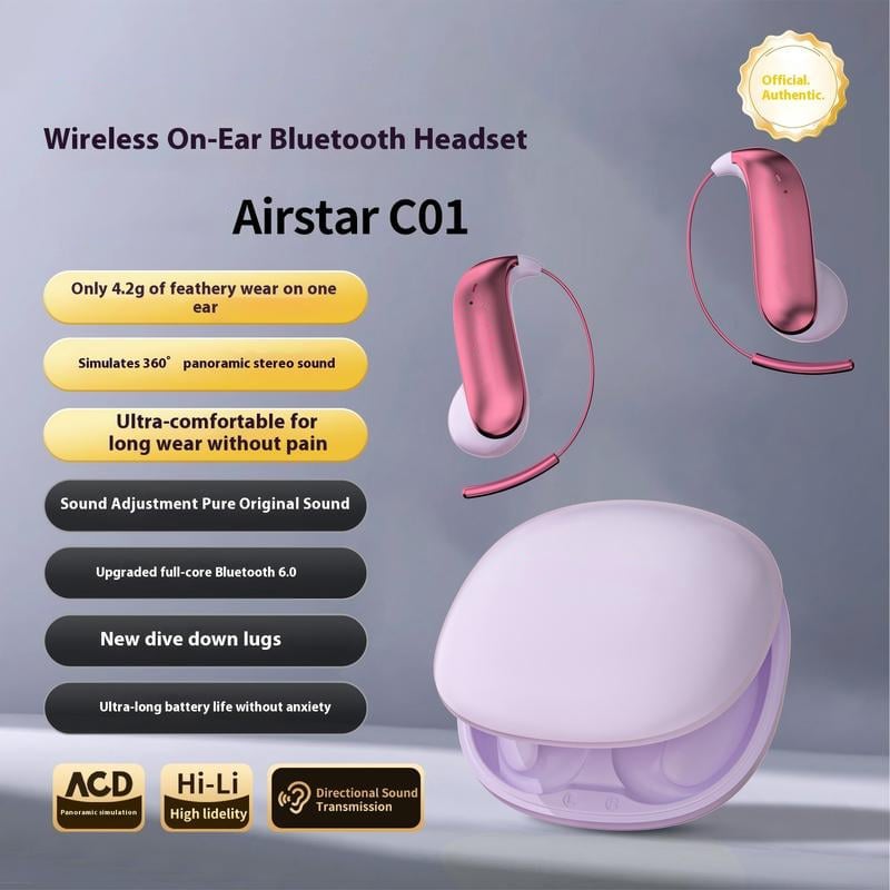 Open-Ear Wireless Earbuds | Stable Bluetooth Connection | Long Battery Life with Charging Case, IPX5 Water Resistant