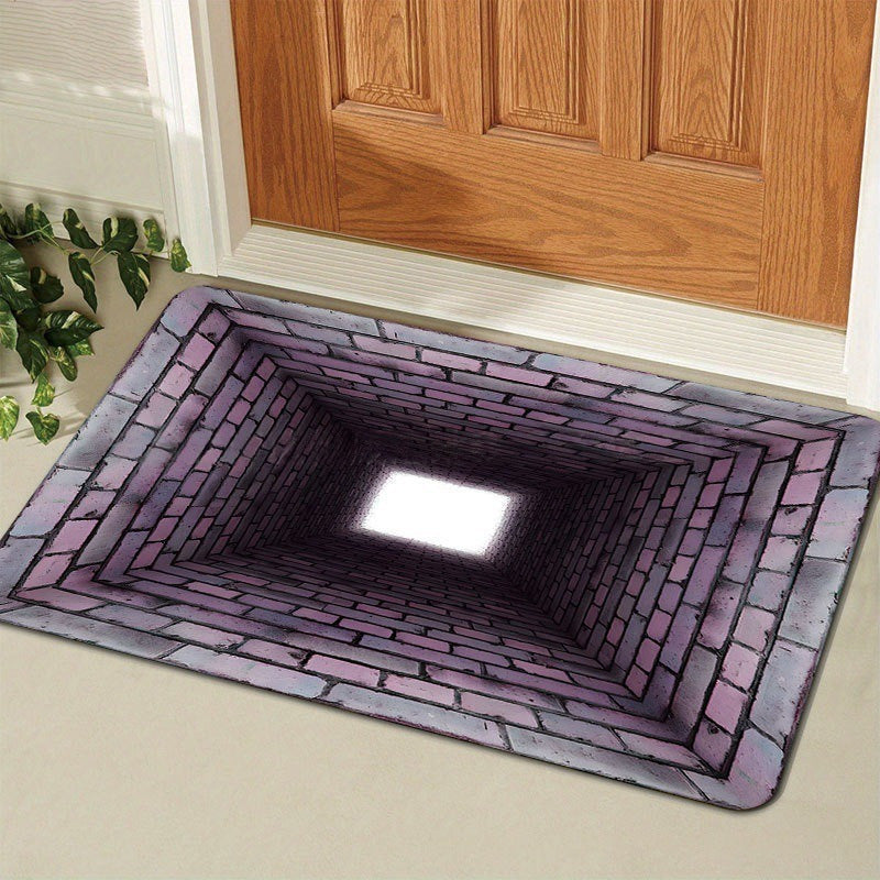 Optical Illusion Door Mat Diatomaceous Earth with Non-Slip Backing