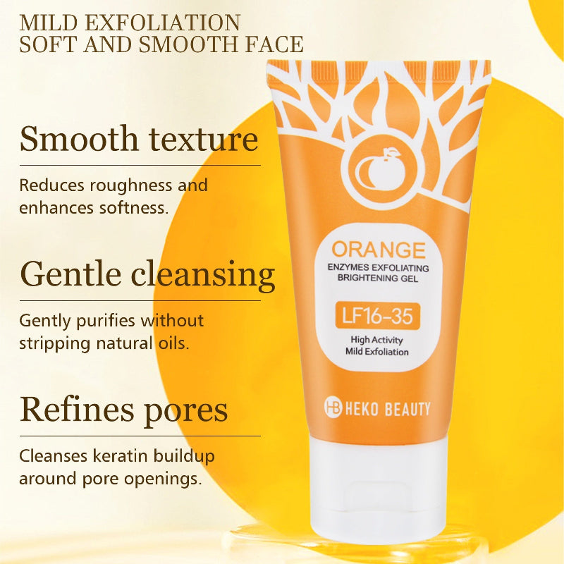 Orange Enzyme Exfoliating Gel, Botanical Hydrating Formula | For Sensitive, Normal and Combination Skin | Gentle Daily Glow
