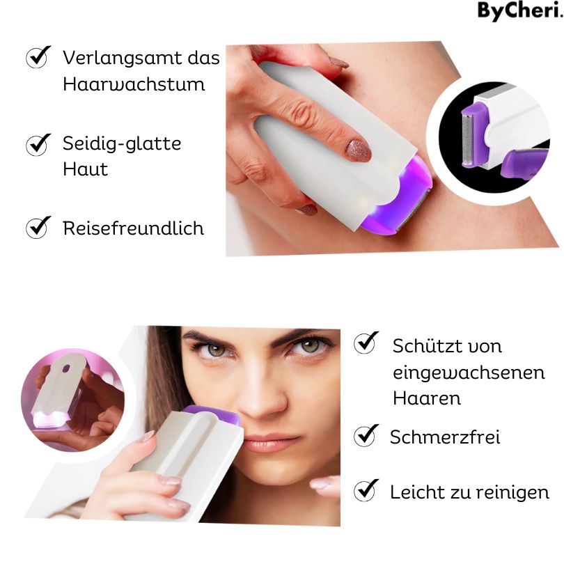 Painless Hair Removal Device | Dual-Head Micro-Oscillation & Infrared Technology | Rechargeable, Suits All Skin Types
