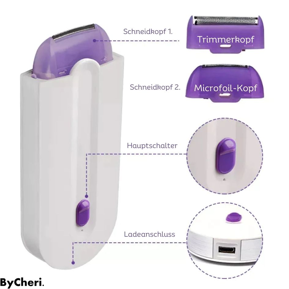 Painless Hair Removal Device | Dual-Head Micro-Oscillation & Infrared Technology | Rechargeable, Suits All Skin Types