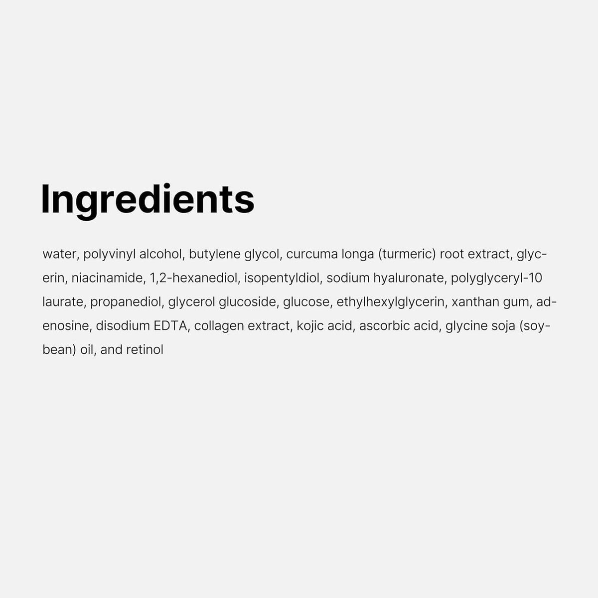 Peel-Off Face Mask for Dark Spots | Kojic Acid, Turmeric & Marine Collagen | Brightens & Evens Skin Tone Naturally