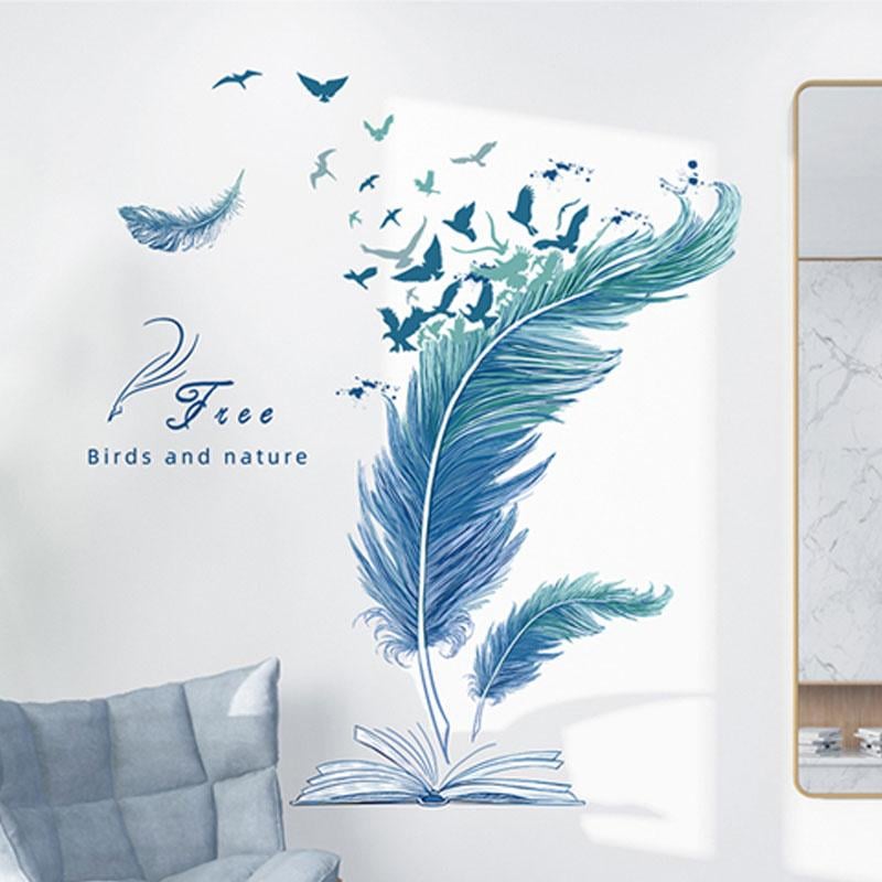 Peel-and-Stick Wall Sticker Waterproof PVC Removable with Residue-Free Removal