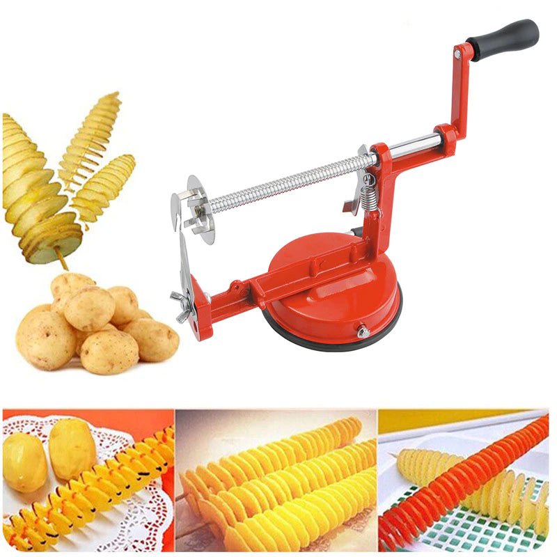 Peeling Machine Hand-Crank Stainless Steel 3-in-1 with Suction Base