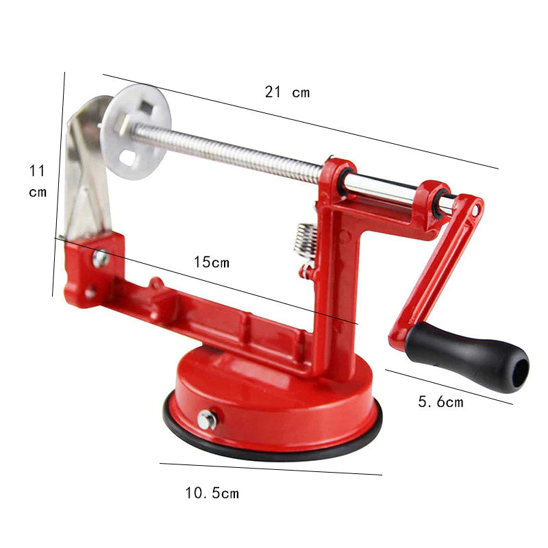 Peeling Machine Hand-Crank Stainless Steel 3-in-1 with Suction Base