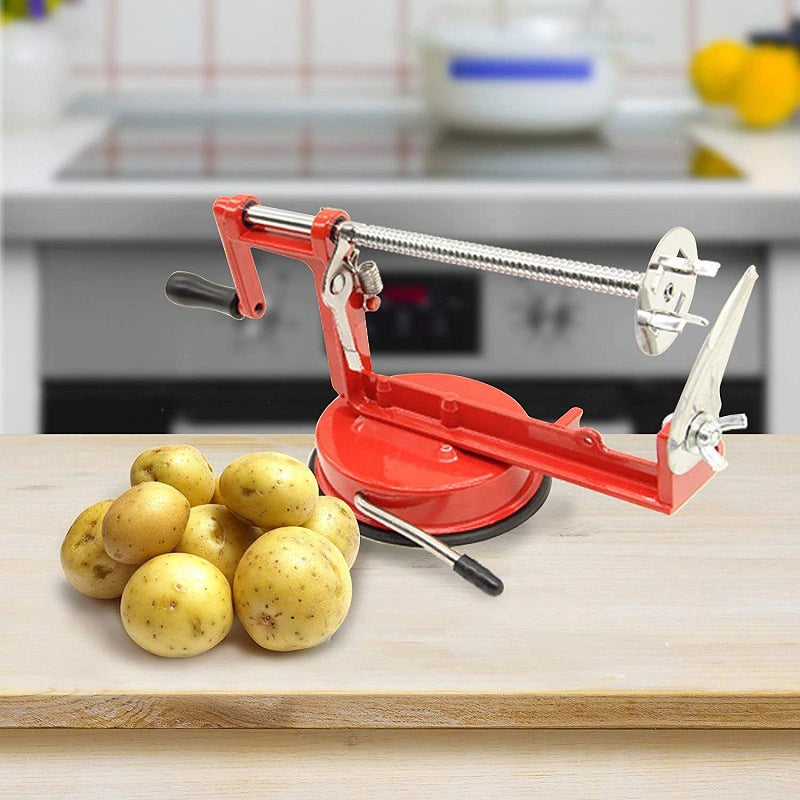 Peeling Machine Hand-Crank Stainless Steel 3-in-1 with Suction Base