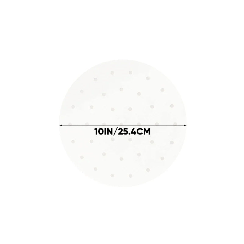 Perforated Anti-Stick Steamer Paper 100/400pcs | Waterproof & Heat Resistant | Reusable Non-Stick Liner for Cooking