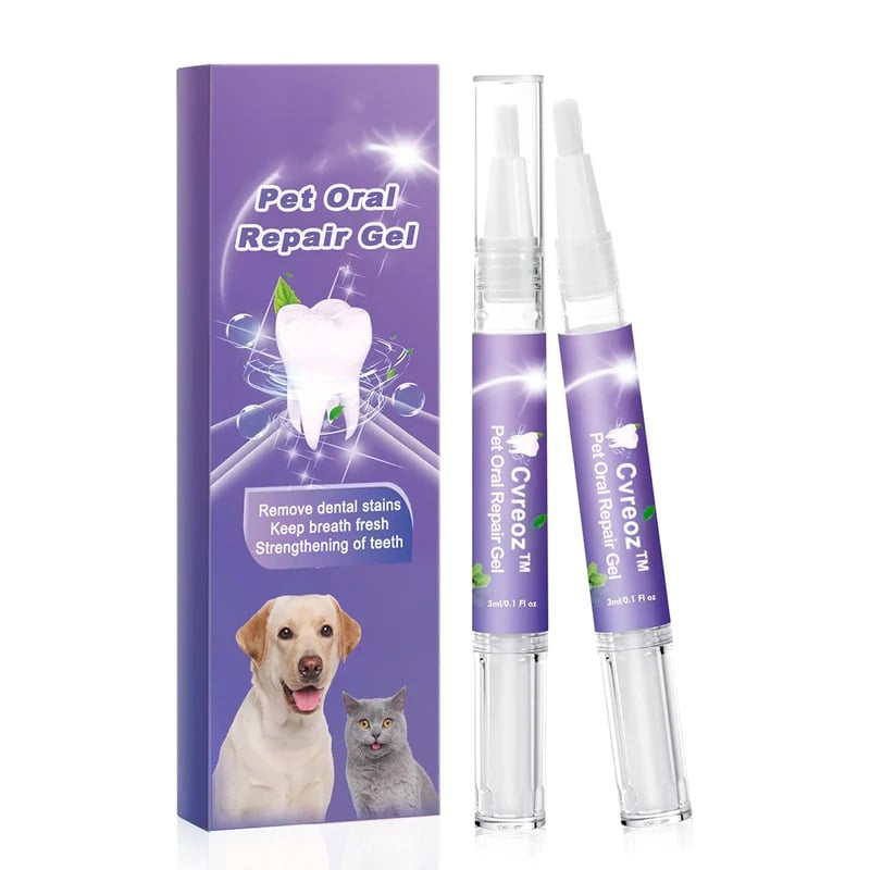 Pet Dental Gel for Dogs & Cats | Baking Soda & Herbal Extract Formula | Fights Tartar Buildup & Bad Breath Naturally