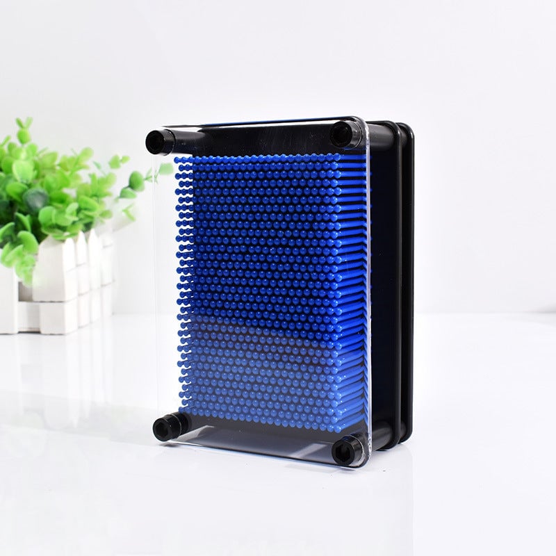 Pin Art Toy Plastic Sculpture Board Reusable Grid with Hand Face Imprint