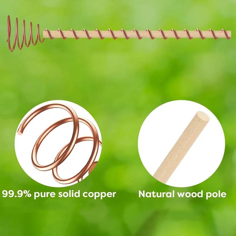 Plant Growth Antenna Stake Pure Copper Garden with No Electricity Needed