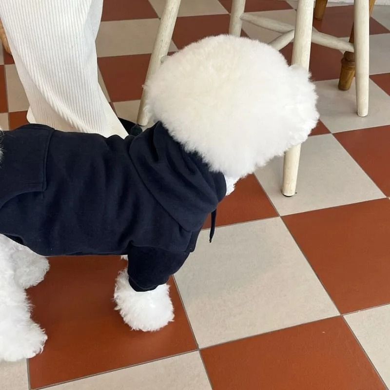 Plush Dog Hoodie | Soft Fleece Lining for Small Breeds | Warm Cosy Fit for Autumn, Winter and Early Spring Walks