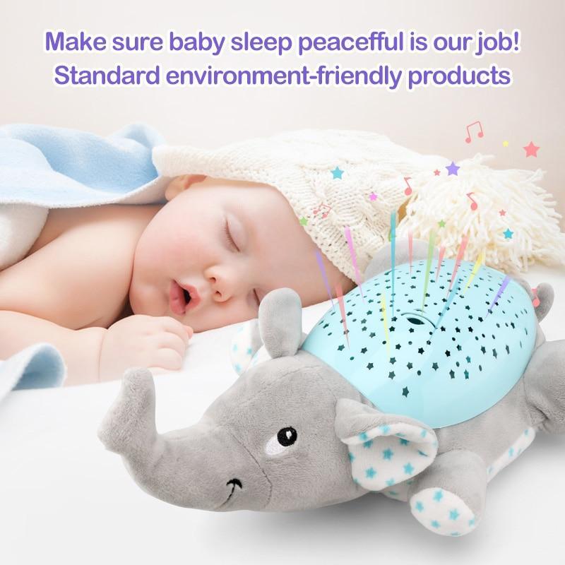 Plush Night Light Toy with Star Projector | Soothing Music & Soft Glow | Helps Babies Settle to Sleep Each Night