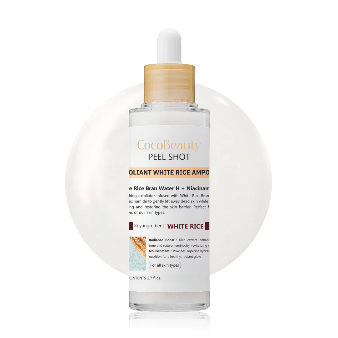 Pore Refining Rice Ampoule Serum for Women | Rice Bran Water & Clinical Acid Formula | Reduces Blackheads & Enlarged Pores