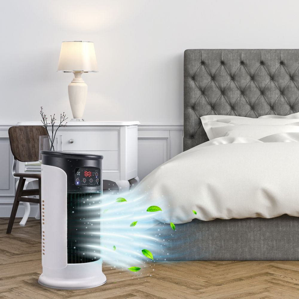 Portable Air Cooler | Windowless 5-in-1 Cooling & Humidifier | 300ml Tank, Caster Wheels, Ultra-Quiet Under 23dB