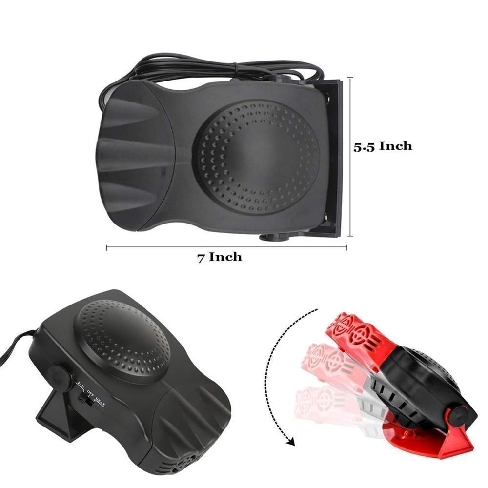 Portable Car Heater 150 W Plug-In 12 V Defroster with 180° Rotary Holder
