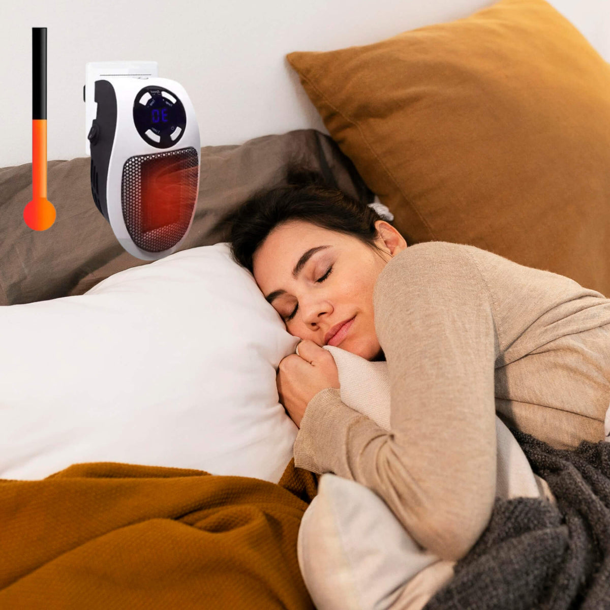 Portable Electric Panel Heater | Digital Thermostat 15-32°C | Quiet Heating with Programmable Timer for Rooms Up to 30m²