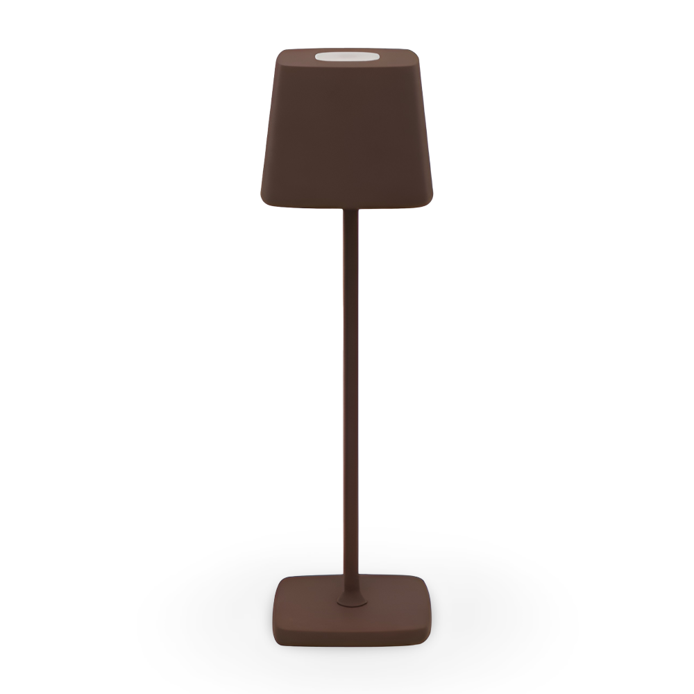 Portable LED Table Lamp Aluminium Alloy 10.5 x 37 cm | Black, White or Brown | Cordless Touch Dimming, 12-Hour Battery