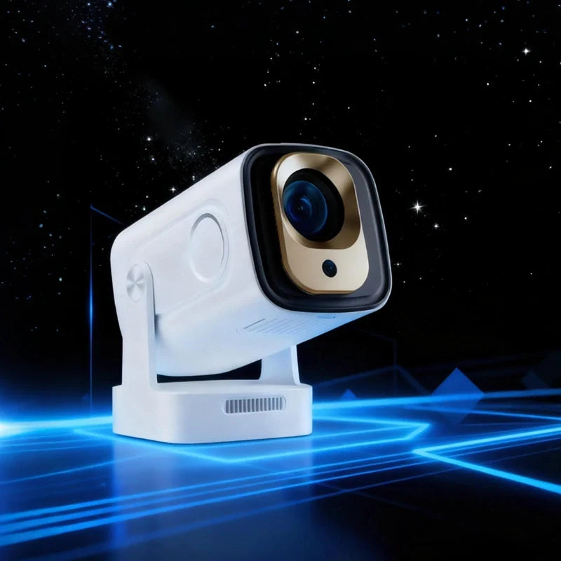 Portable Projector 1080P Full HD | Auto Focus, 200 ANSI Lumens | Remote Control, Compact ABS Travel-Friendly Design