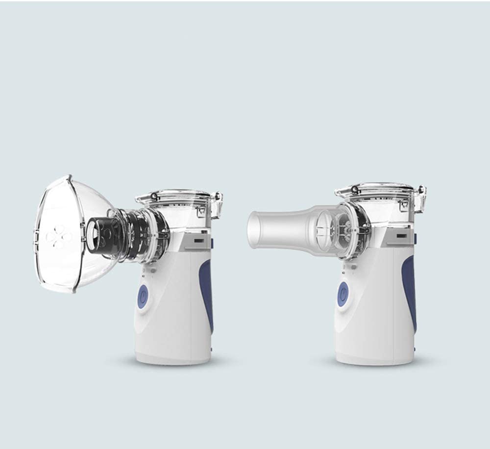Portable Ultrasonic Nebulizer | Adjustable Airflow, 0.5-5 Micron Fine Mist | USB Rechargeable, Adult & Child Masks