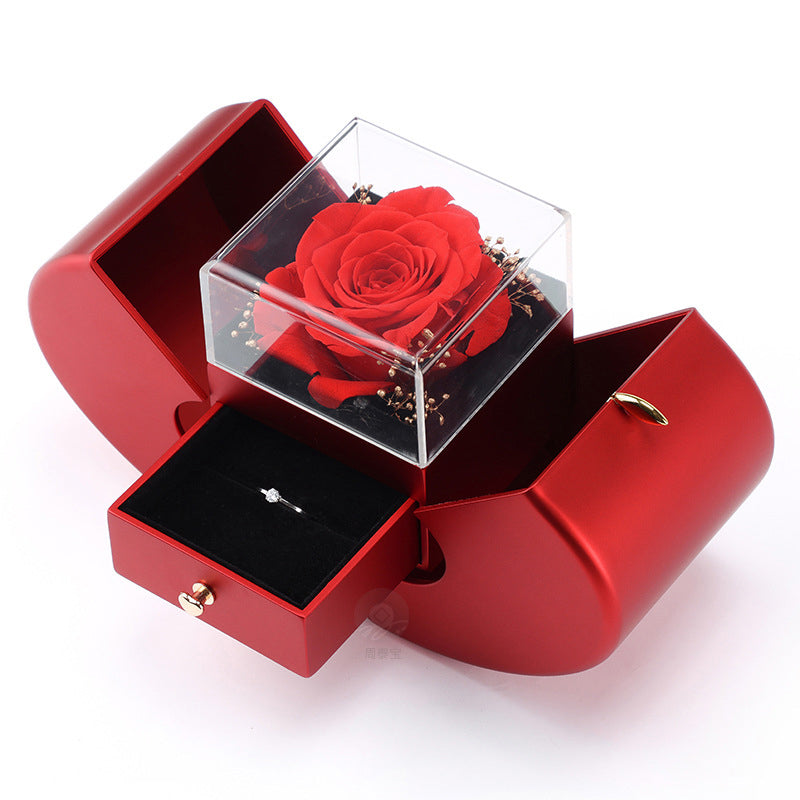 Preserved Rose Jewellery Gift Box | Includes Matching Earrings Set | A Long-Lasting Keepsake That Stays Fresh Up To 5 Years