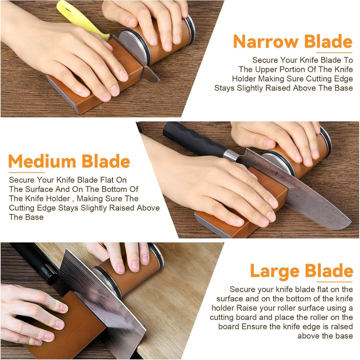 Professional Knife Sharpener | Rolling Sharpener with Magnetic Angle Block