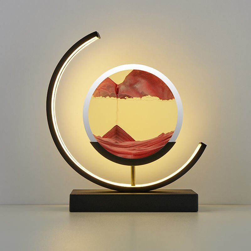 Quicksand LED Table Lamp | Round 3D Moving Sand Art Night Light