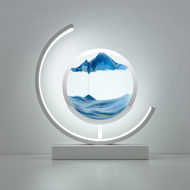 Quicksand LED Table Lamp | Round 3D Moving Sand Art Night Light