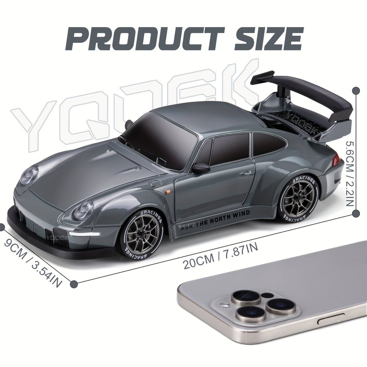 RC Drift Car 1:24 Scale | 4WD System with LED Wheels | USB Rechargeable Battery for Indoor and Outdoor Racing Fun