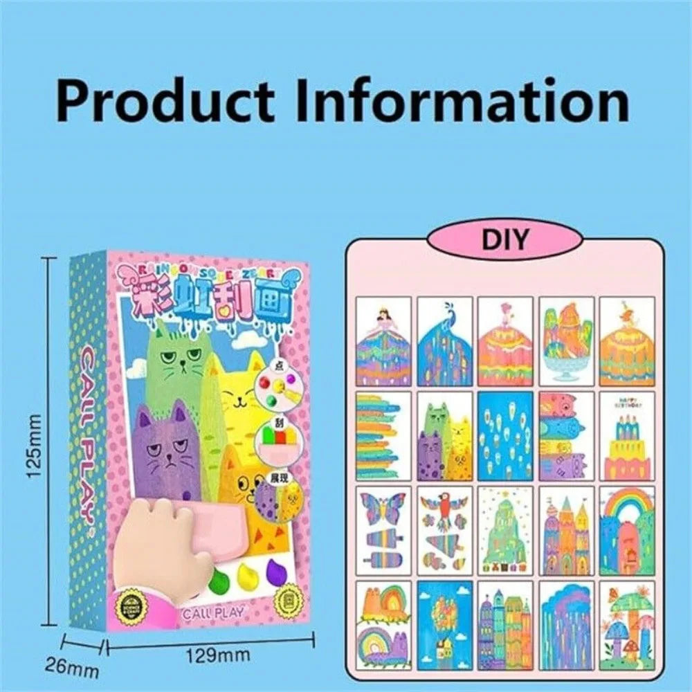 Rainbow Art Fun Kit for Kids | Squeeze Painting Set