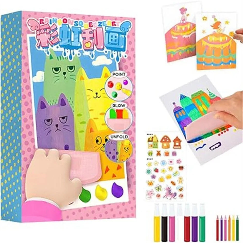 Rainbow Art Fun Kit for Kids | Squeeze Painting Set