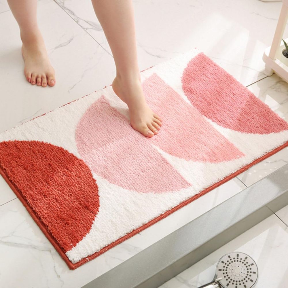 Rainbow Comfort - Microfiber Bath Mat - Non-Slip Backing, 50x80 cm
