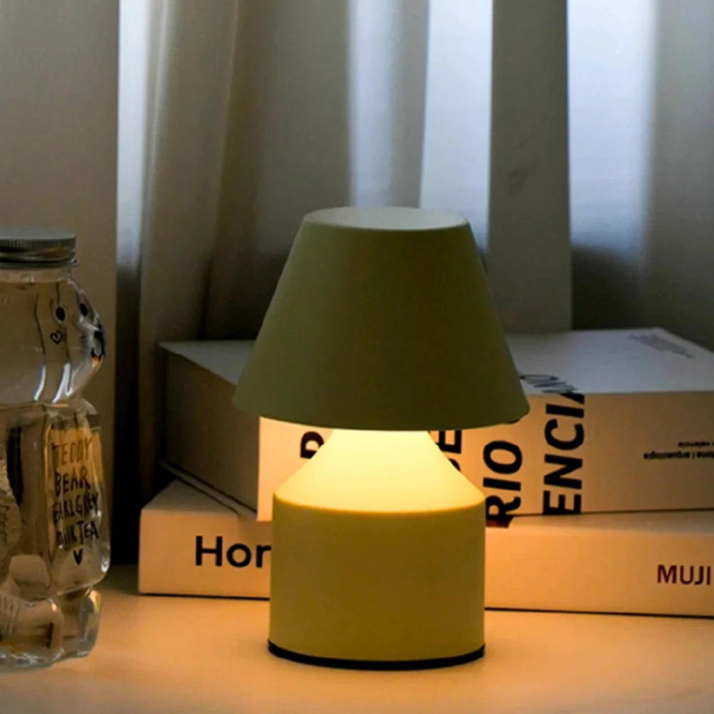 Rechargeable Table Lamp | Cordless Touch Control, Stepless Dimming | Iron & Acrylic, 16 x 11 cm, 10-Hour Battery