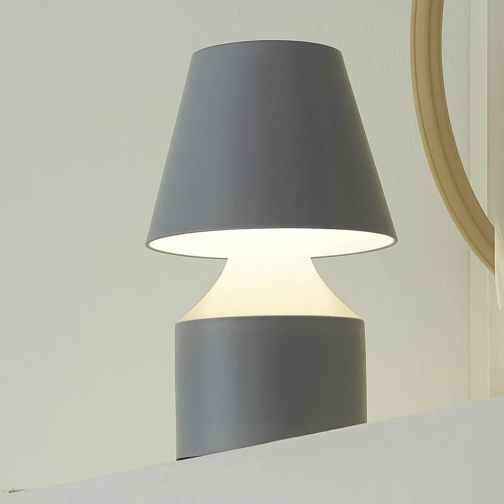 Rechargeable Table Lamp | Cordless Touch Control, Stepless Dimming | Iron & Acrylic, 16 x 11 cm, 10-Hour Battery