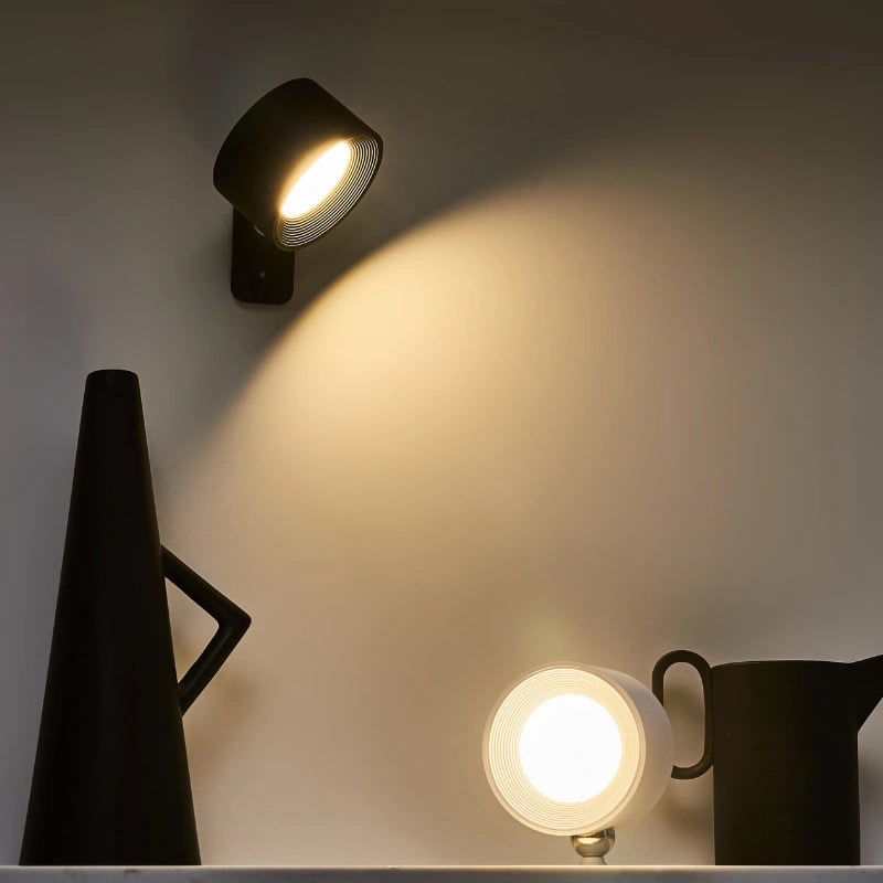 Rechargeable Wall Sconce, Magnetic Ball Joint Mount | Touch or Remote Control, 3 Colours | Cordless LED, No Wiring