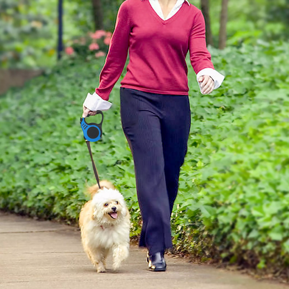 Retractable Dog Leash | One-Button Retract with Tangle-Free Safety Grip | Up to 5m Length for Walking & Training