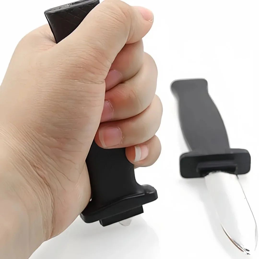 Retractable Prank Knife Halloween Costume Prop | Disappearing Blade Illusion | Lightweight Reusable Plastic Design