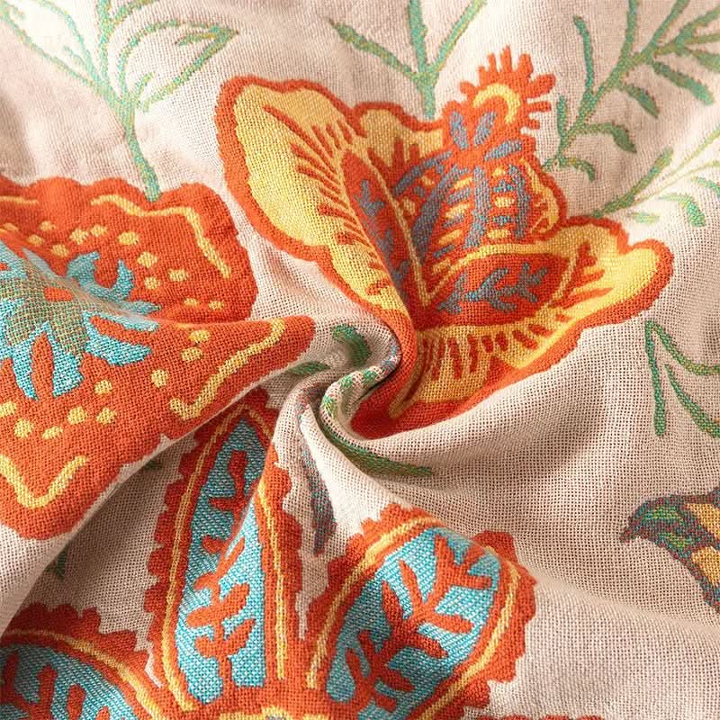 Reversible Blanket | Two Patterns In One Fringed Throw