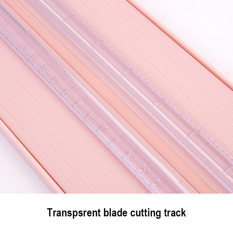 Rotary Paper Cutter 12-in-1 Cutting Heads, ABS Body | Pink or Black | Straight, Wavy, Perforated and Zigzag Edges