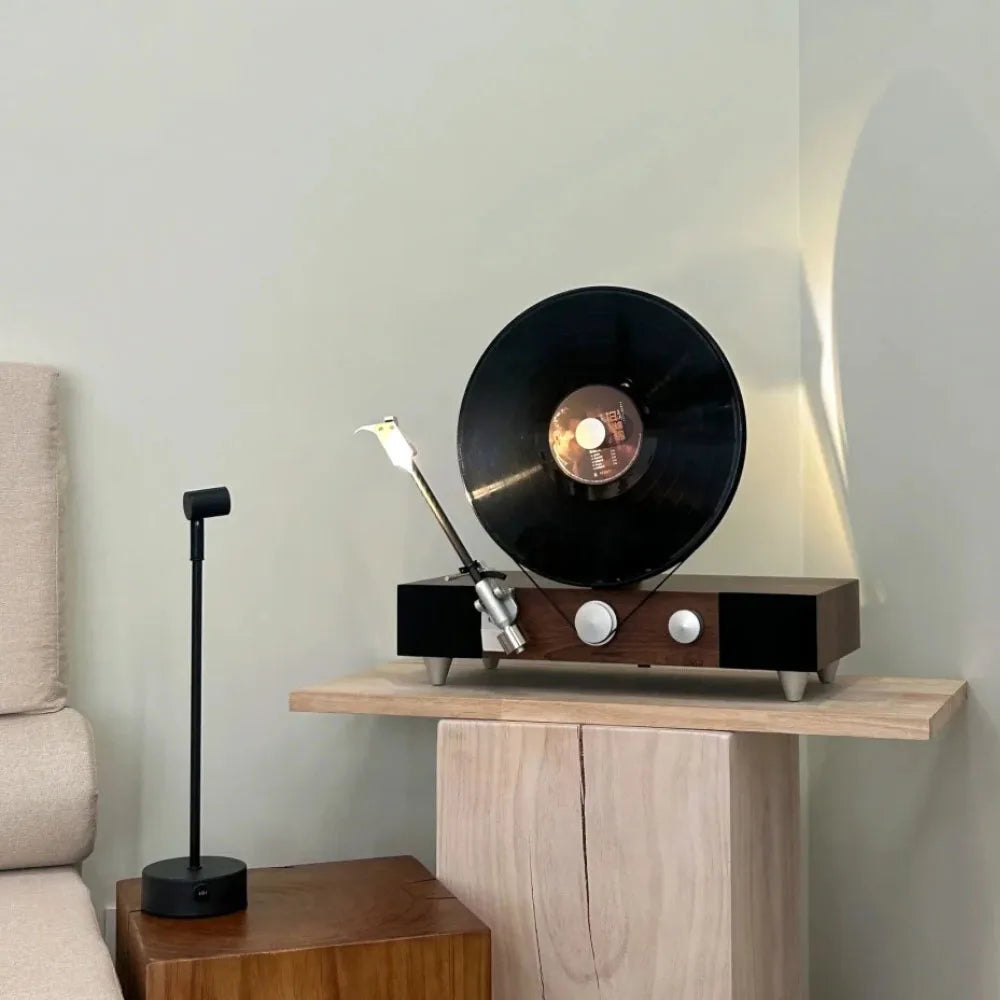 Rotatable Head Table Lamp Metal 34.5–36.7 cm | Black or Silver, 1/2/4 Heads | Touch Dimmable, Cordless 15h Battery